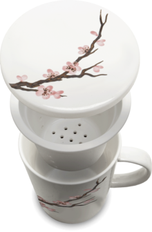 Theebeker met filter &quot;sakura&quot;