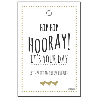 Mini card Hip hip hooray