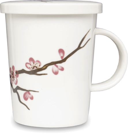 Theebeker met filter "sakura"